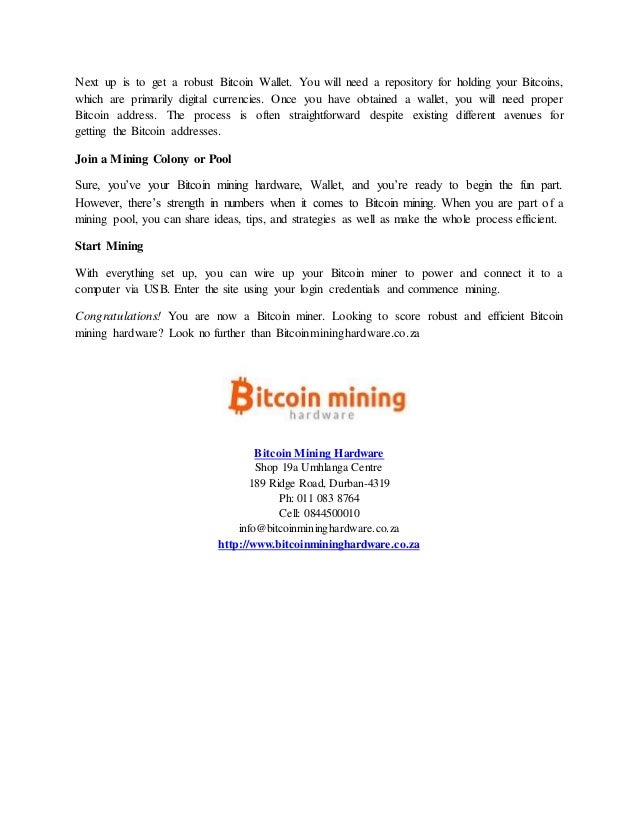 Quick Guide To Mining Bitcoins Bitcoin Mining Hardware - 
